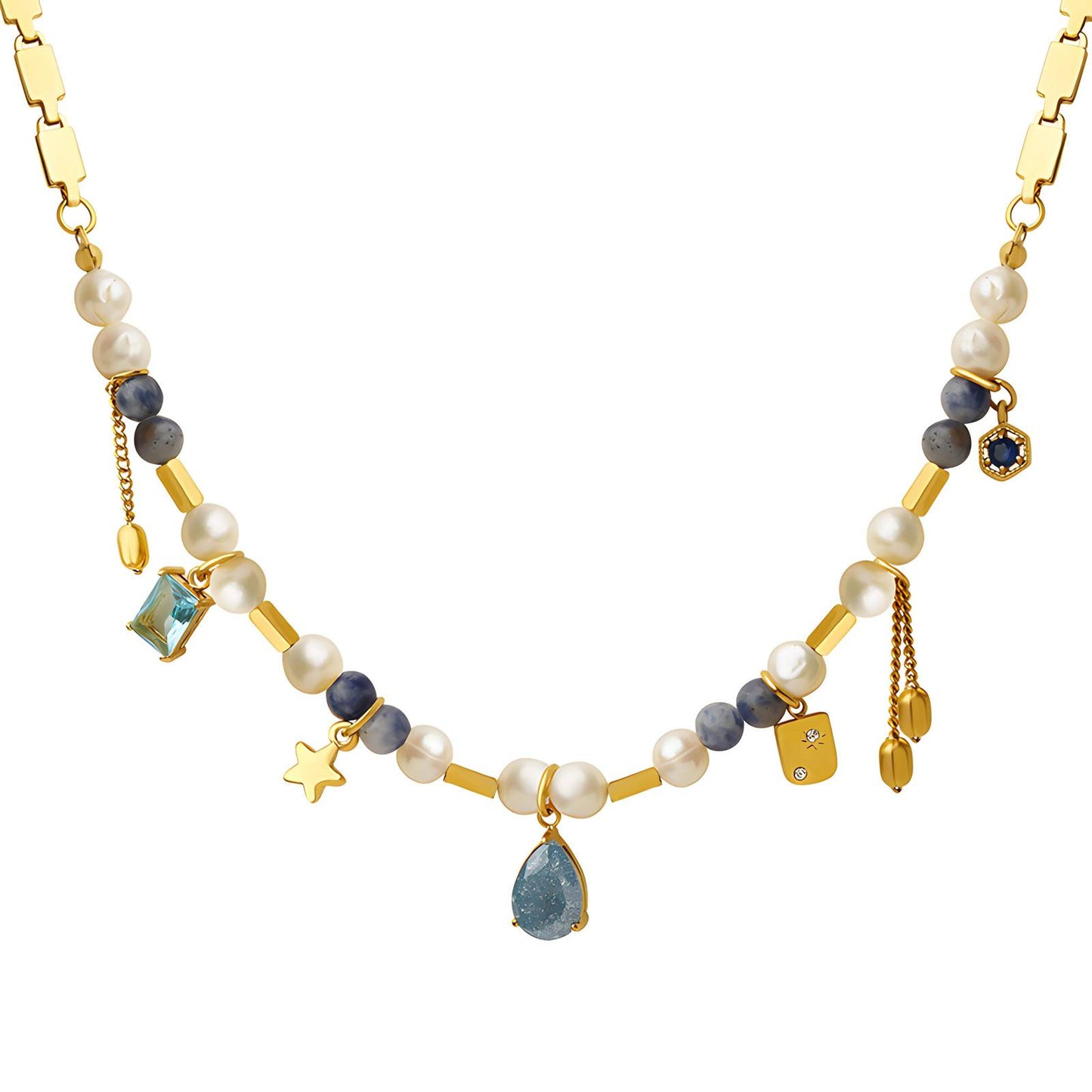 18K gold plated Stars necklace