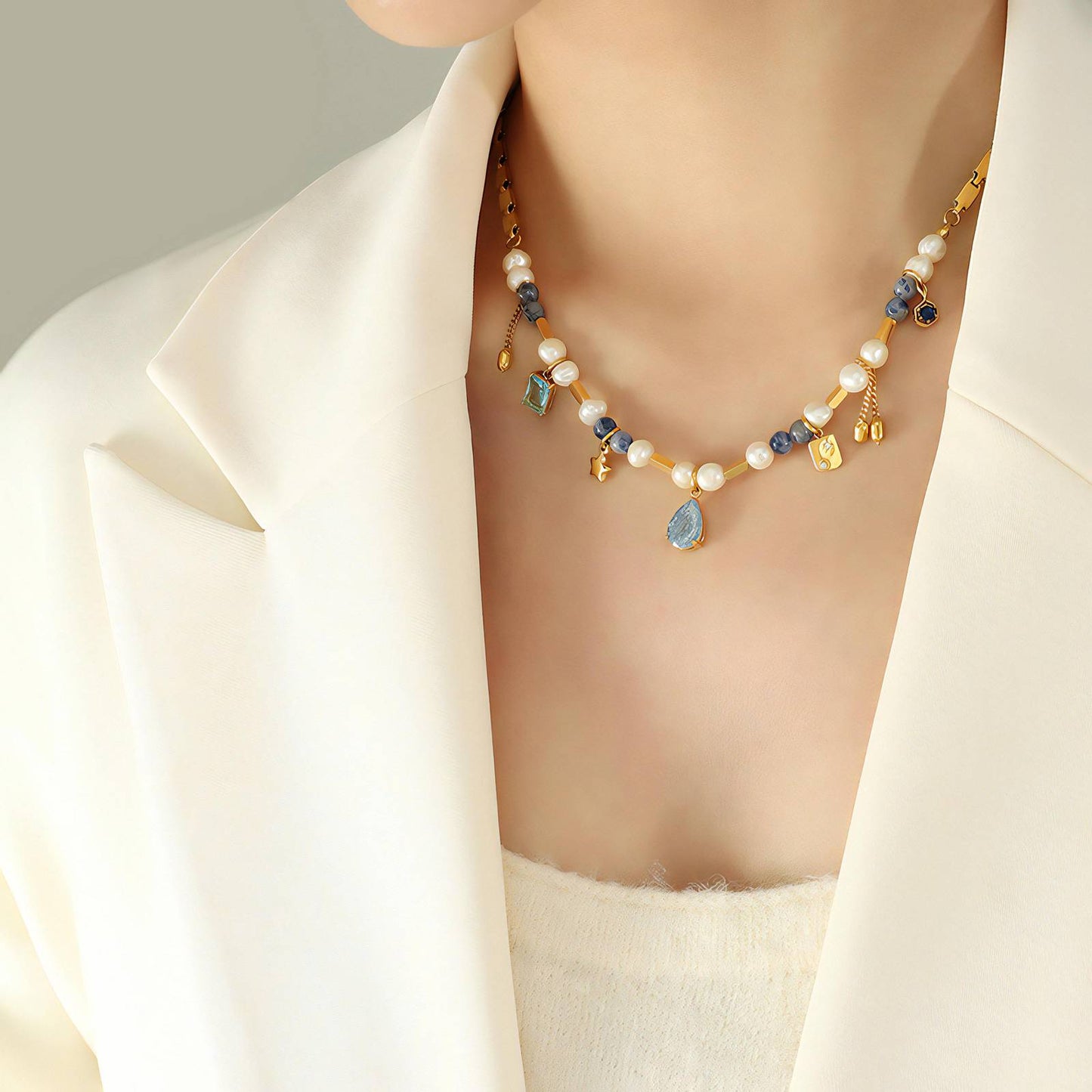 18K gold plated Stars necklace