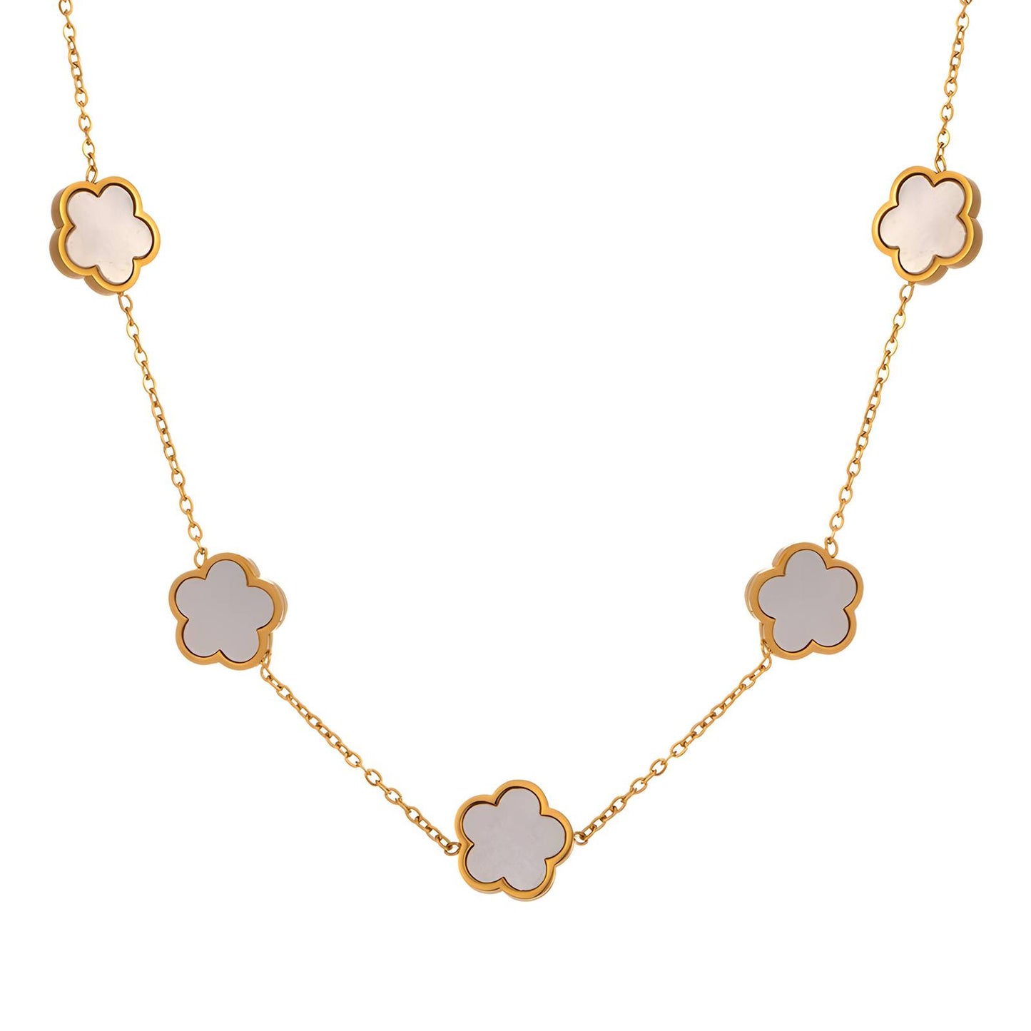 18K gold plated Stainless steel Flower Meadow necklace