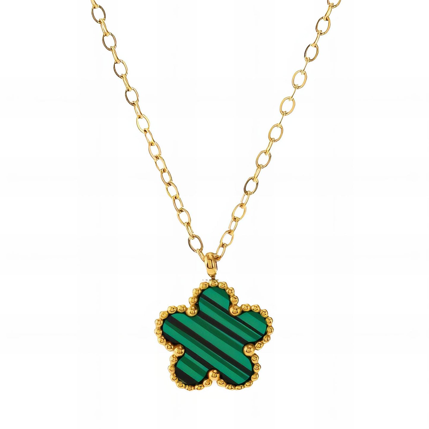 18K gold plated Stainless steel Flower necklace
