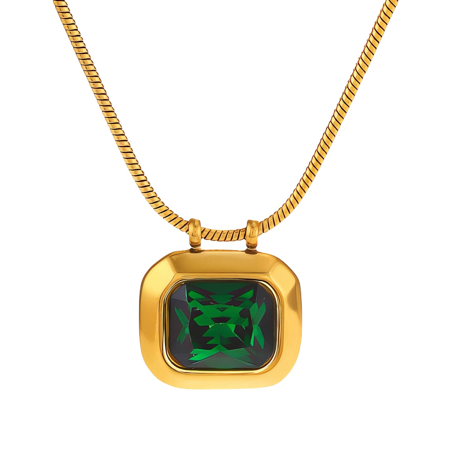 Necklace, 18K Gold Plated Steel