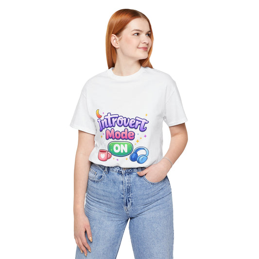 Introvert Mode On T-Shirt — Cute Pastel Graphic Tee
