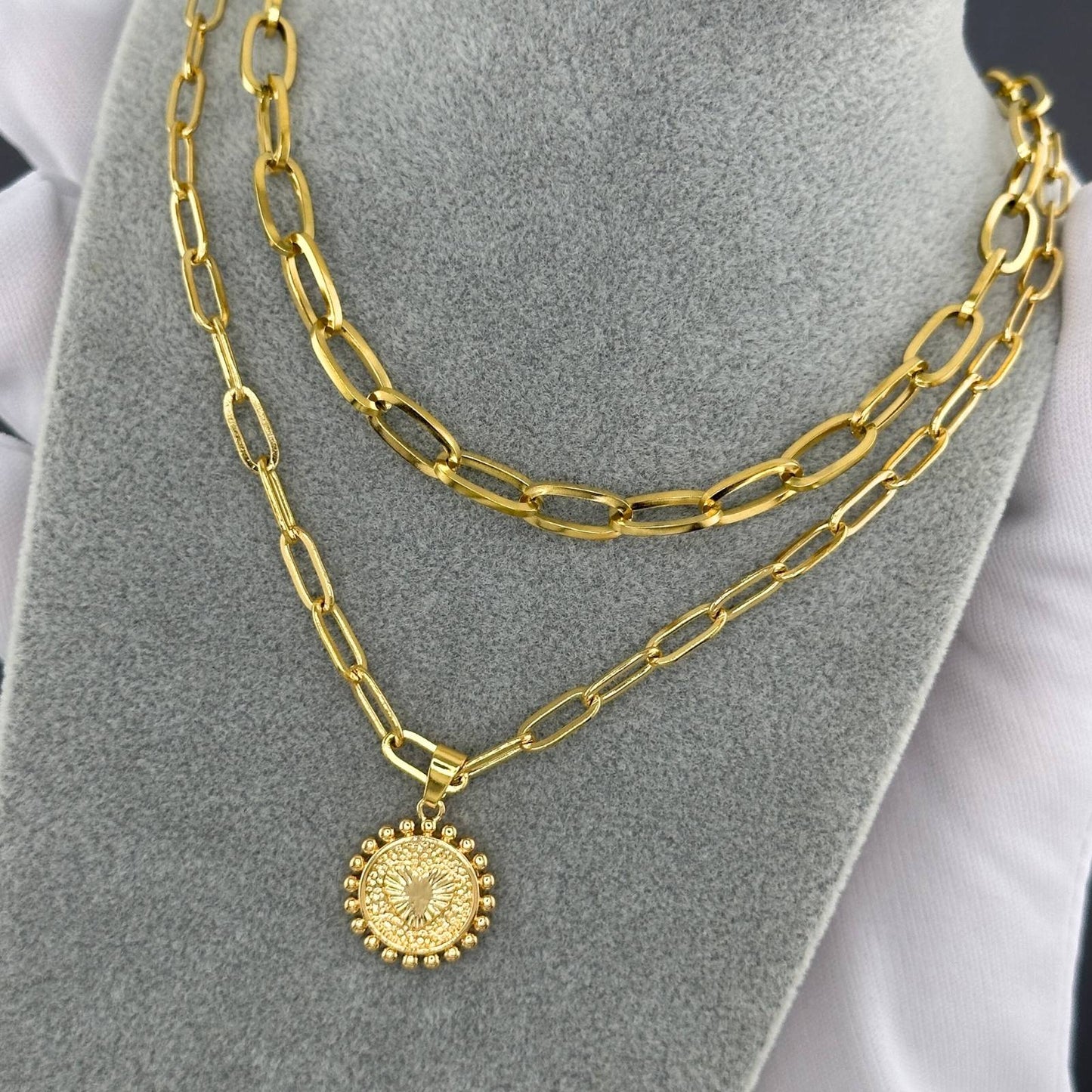 18K gold plated Stainless steel  Letter S necklace