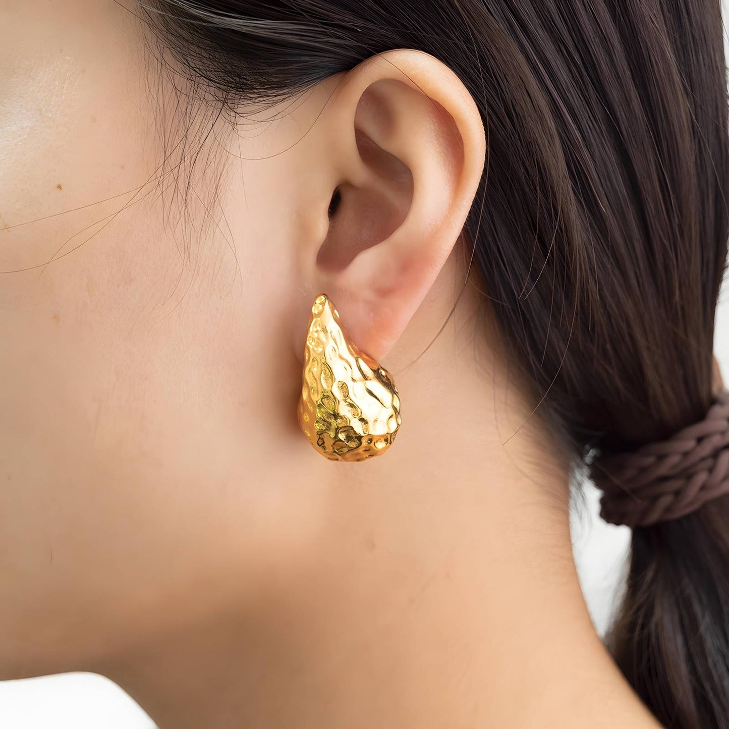 18K gold plated Stainless steel  Teardrops earrings