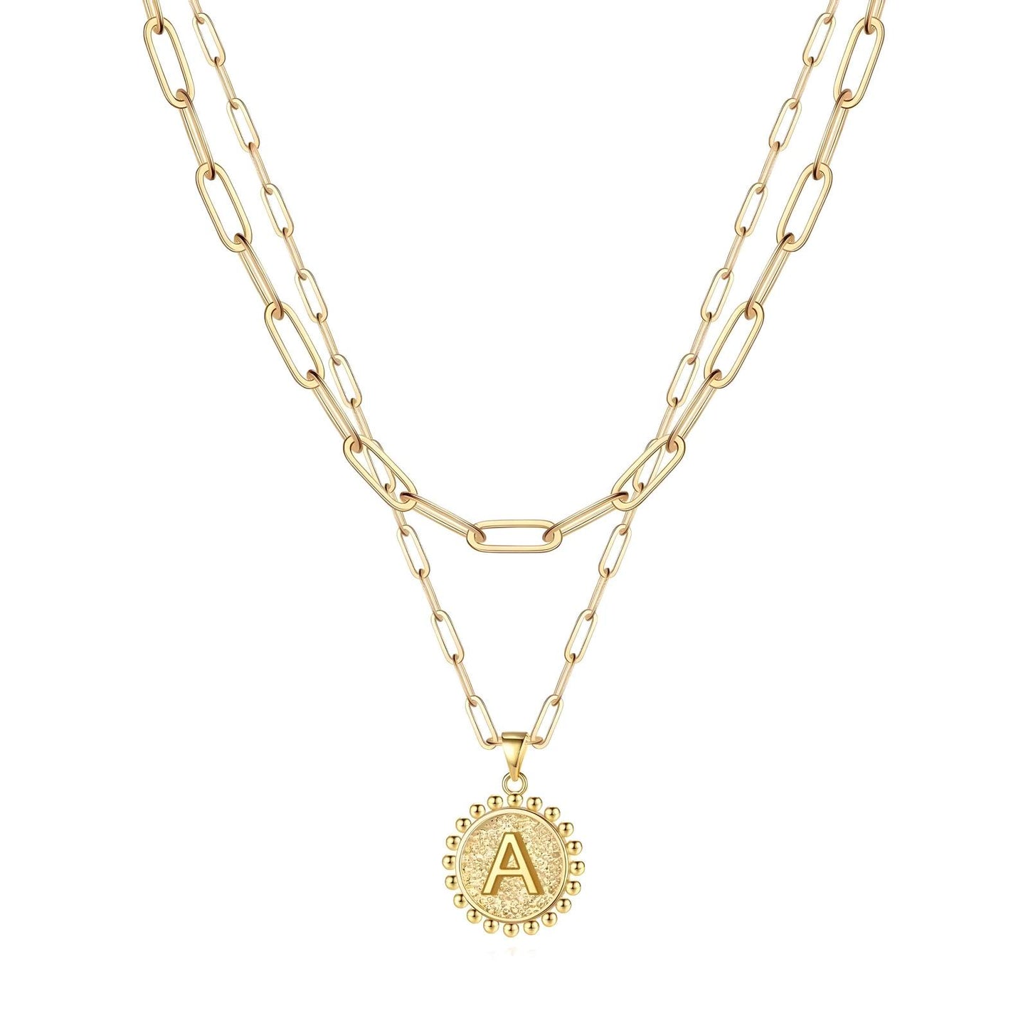 18K gold plated Stainless steel  Letter A necklace