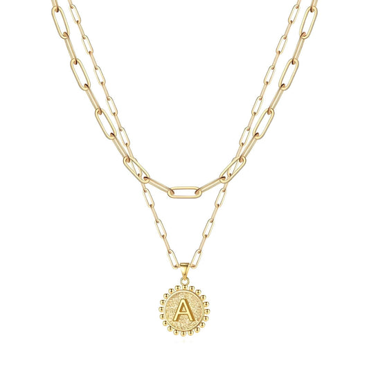 18K gold plated Stainless steel  Letter A necklace