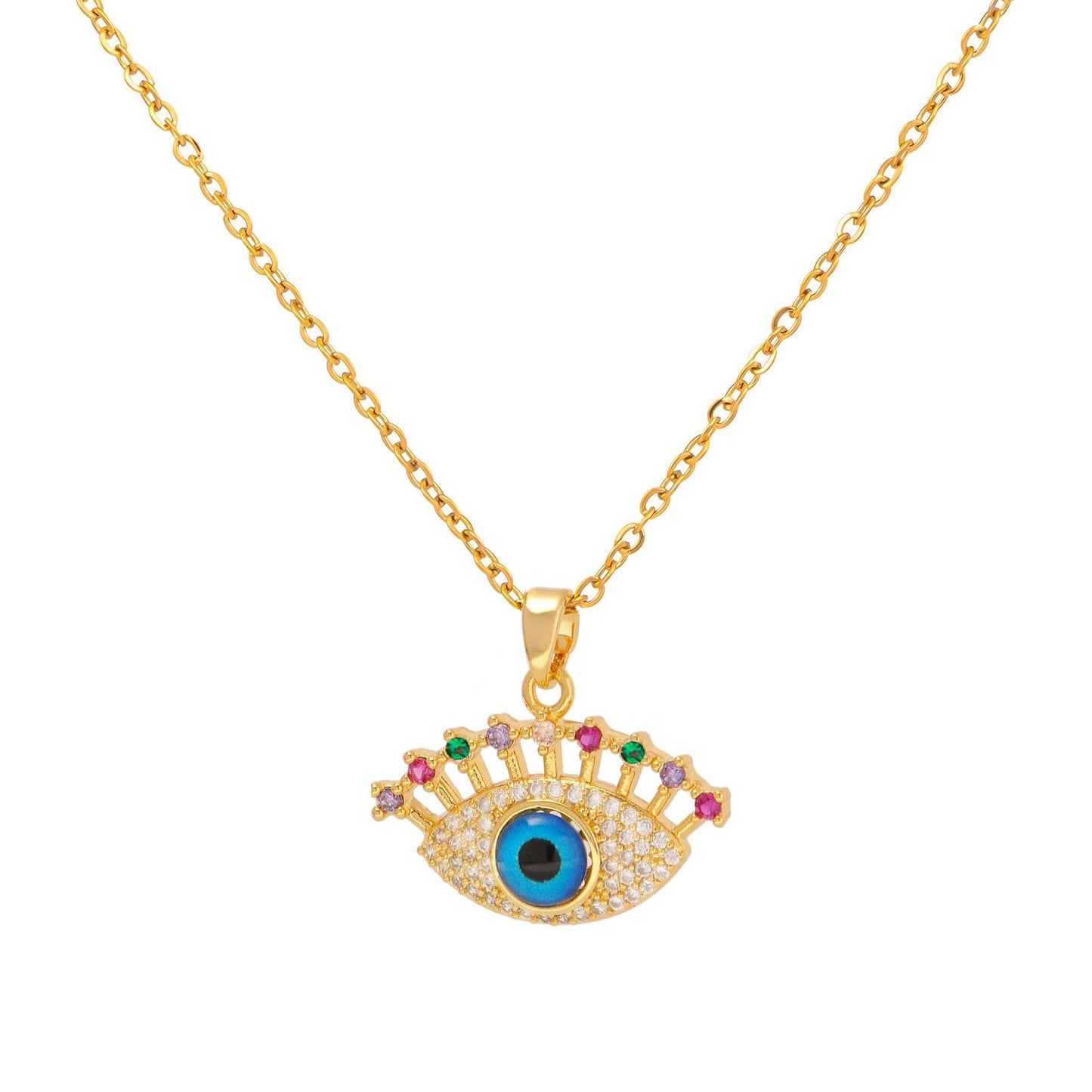 18K gold plated Stainless steel  Evil Eye necklace