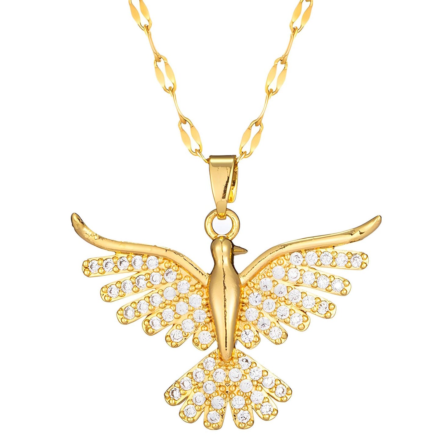18K gold plated  Bird necklace