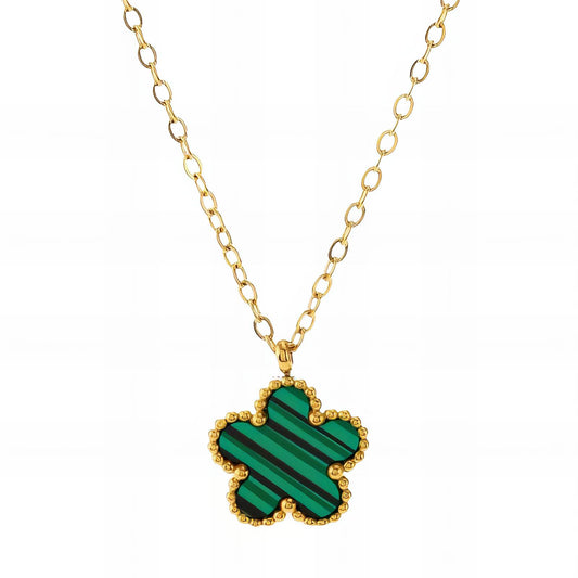 18K gold plated Stainless steel  Flower necklace